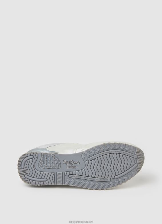 Women Factory White Pepe Jeans London Part Combined Sneakers 60J40588 - Image 5