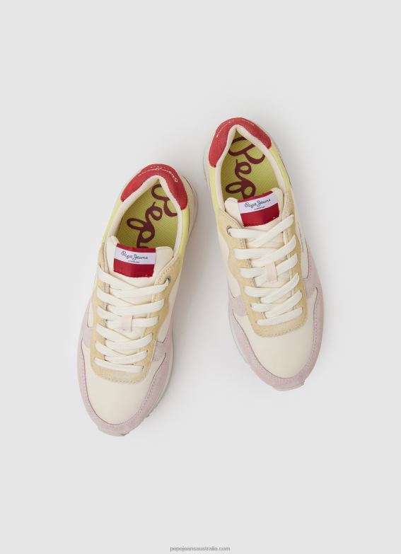Women Factory White Pepe Jeans Rusper Sweet Combined Sneakers 60J40595 - Image 2