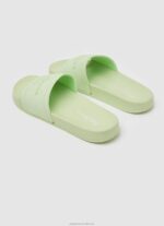 Women Fresh Green Pepe Jeans Slider Logo Beach Flip Flops 60J40688 - Image 4