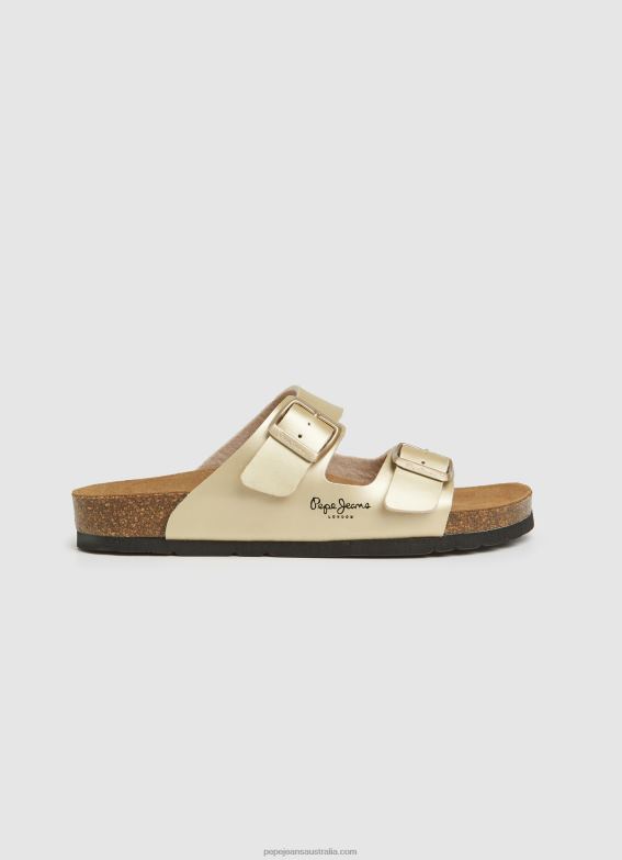 women_golden_pepe_jeans_oban_claic_anatomical_sandals_60j40674.jpg Women Golden Pepe Jeans Oban Claic Anatomical Sandals 60J40674 - Image 1