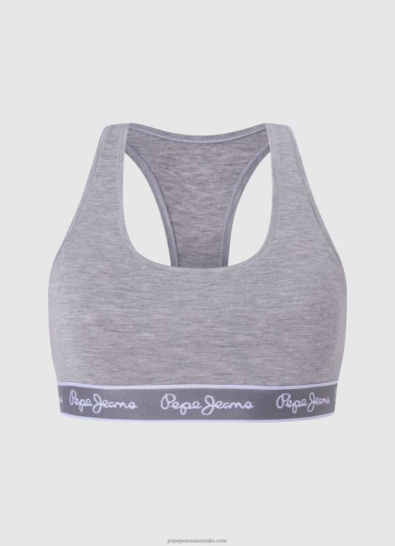 Women Grey Marl Pepe Jeans Classic Panty With Printed Logo 60J40546 - Image 4