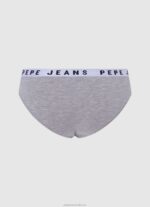 Women Grey Marl Pepe Jeans Classic Panty With Printed Logo 60J40552 - Image 2