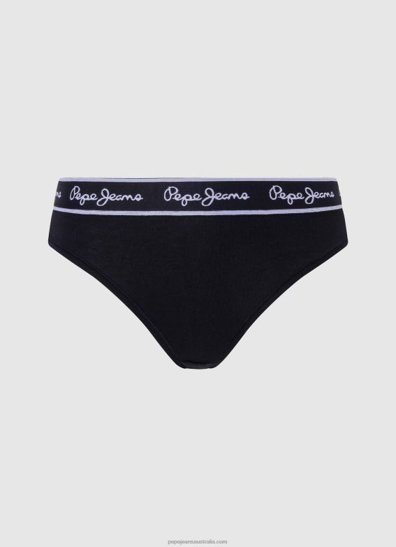 Women Grey Marl Pepe Jeans Classic Panty With Printed Logo 60J40552 - Image 5