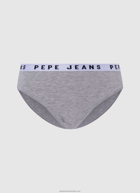 women_grey_marl_pepe_jeans_classic_panty_with_printed_logo_60j40552.jpg Women Grey Marl Pepe Jeans Classic Panty With Printed Logo 60J40552 - Image 1