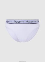 Women Grey Marl Pepe Jeans Classic Thong With Printed Logo 60J40545 - Image 5