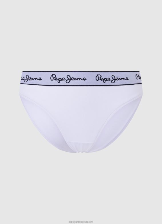 Women Grey Marl Pepe Jeans Classic Thong With Printed Logo 60J40545 - Image 5