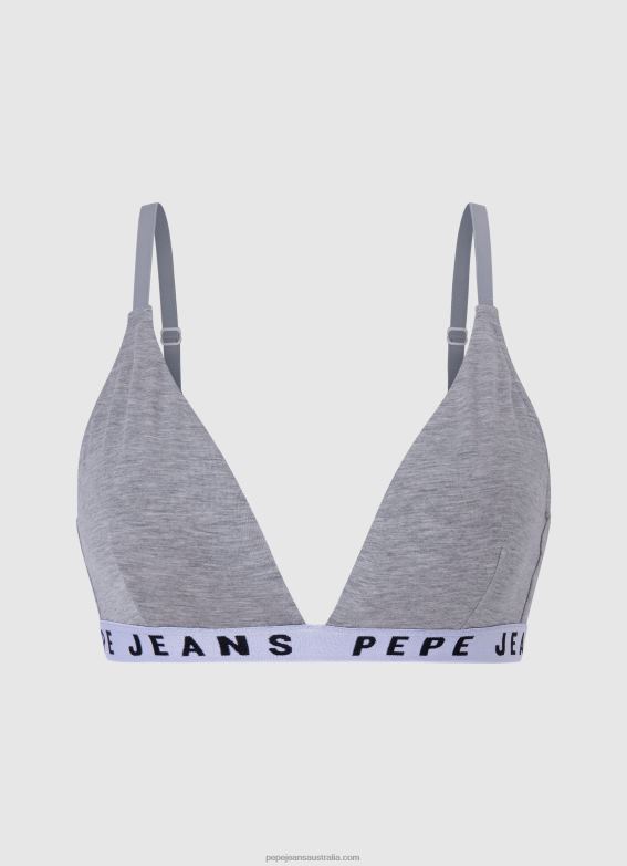 women_grey_marl_pepe_jeans_cotton_triangular_bra_60j40566.jpg Women Grey Marl Pepe Jeans Cotton Triangular Bra 60J40566 - Image 1