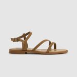 Women Hide Pepe Jeans Hayes Folk Suede Flat Sandals 60J40668