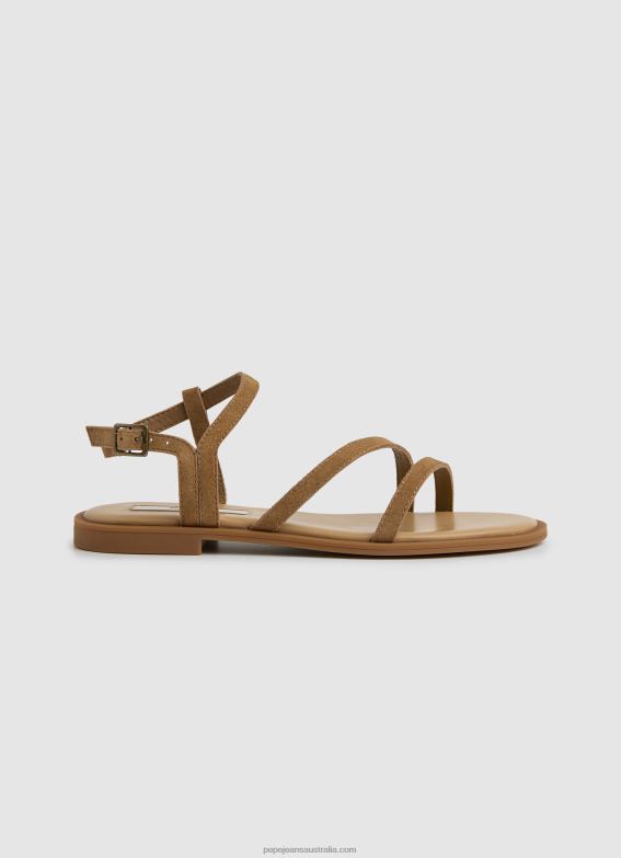 women_hide_pepe_jeans_hayes_folk_suede_flat_sandals_60j40668.jpg Women Hide Pepe Jeans Hayes Folk Suede Flat Sandals 60J40668 - Image 1