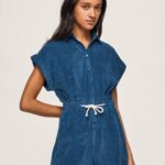 Women Jarman Pepe Jeans Short Velvet Jumpsuit 60J40209