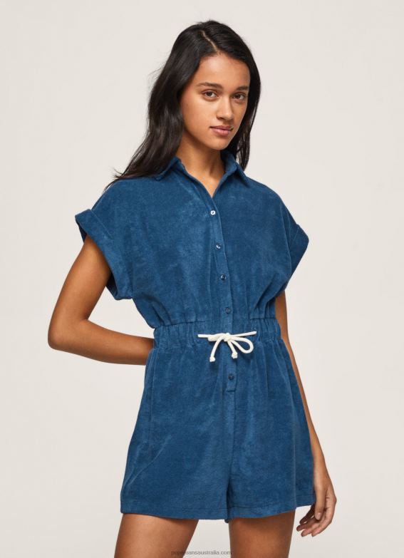 women_jarman_pepe_jeans_short_velvet_jumpsuit_60j40209.jpg Women Jarman Pepe Jeans Short Velvet Jumpsuit 60J40209 - Image 1