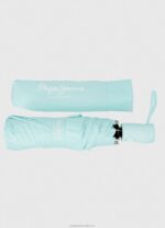 Women Light Blue Pepe Jeans Macy Folding Automatic Umbrella 60J40789 - Image 3
