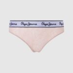 Women Light Nude Pepe Jeans Mesh Thong Panties 60J40554