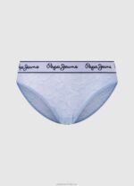 Women Light Nude Pepe Jeans Mesh Thong Panties 60J40554 - Image 3