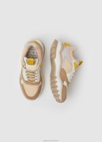 Women Light Peach Pepe Jeans Banksy Loom Combined Sneakers 60J40580 - Image 2