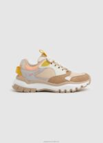 Women Light Peach Pepe Jeans Banksy Loom Combined Sneakers 60J40580