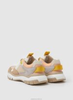 Women Light Peach Pepe Jeans Banksy Loom Combined Sneakers 60J40580 - Image 4