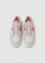 Women Light Peach Pepe Jeans Baxter Colors Combined Sneakers 60J40603 - Image 2