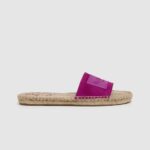 Women Light Plum Pepe Jeans Siva Berry Leather Sandals 60J40680