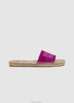 Women Light Plum Pepe Jeans Siva Berry Leather Sandals 60J40680
