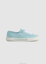 Women Light Water Green Pepe Jeans Brady Basic Sneakers 60J40631