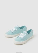 Women Light Water Green Pepe Jeans Brady Basic Sneakers 60J40631 - Image 3