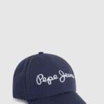 Women Marine Pepe Jeans Embroidered Logo Basic Cap 60J40781