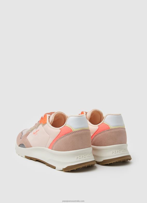 Women Mauve Pink Pepe Jeans Joy Star Soft Combined Sneakers 60J40582 - Image 4