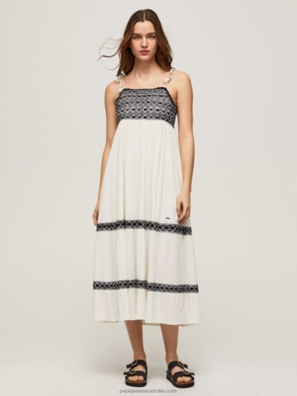 Women Mousse Pepe Jeans Embroidered Cotton Dress 60J40189
