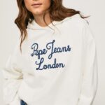 Women Mousse Pepe Jeans Embroidered Logo Cotton Jumper 60J40269