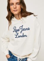 Women Mousse Pepe Jeans Embroidered Logo Cotton Jumper 60J40269