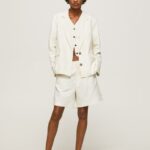 Women Mousse Pepe Jeans Linen Blazer With Double Neckline 60J40111
