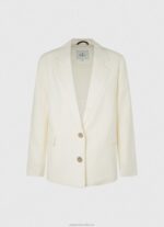 Women Mousse Pepe Jeans Linen Blazer With Double Neckline 60J40111 - Image 5