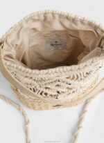 Women Mousse Pepe Jeans Macrame And Straw Bucket Bag 60J40740 - Image 4
