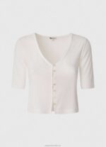 Women Mousse Pepe Jeans Ribbed Cardigan Shirt 60J40383 - Image 5