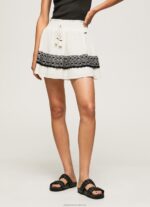 Women Mousse Pepe Jeans Skirt With Crochet Details 60J40480 - Image 2