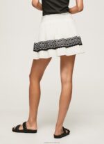 Women Mousse Pepe Jeans Skirt With Crochet Details 60J40480 - Image 4