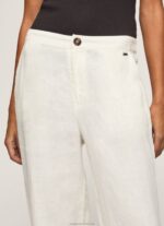 Women Mousse Pepe Jeans Straight Trousers In Flowy Fabric 60J40311 - Image 3