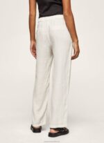 Women Mousse Pepe Jeans Straight Trousers In Flowy Fabric 60J40311 - Image 4