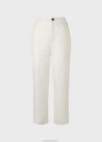 Women Mousse Pepe Jeans Straight Trousers In Flowy Fabric 60J40311 - Image 5