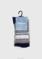 Women Multi Pepe Jeans 3Pack Striped Socks 60J40564 - Image 2