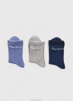 Women Multi Pepe Jeans 3Pack Striped Socks 60J40564 - Image 3