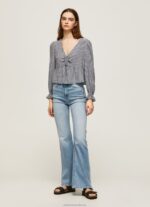 Women Multi Pepe Jeans All Over Logo Printed Blouse 60J40364 - Image 2
