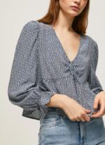 Women Multi Pepe Jeans All Over Logo Printed Blouse 60J40364 - Image 3