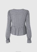 Women Multi Pepe Jeans All Over Logo Printed Blouse 60J40364 - Image 5