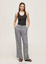 Women Multi Pepe Jeans All Over Logo Printed Trousers 60J40307