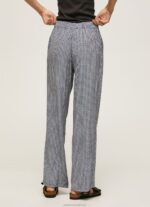 Women Multi Pepe Jeans All Over Logo Printed Trousers 60J40307 - Image 4