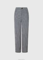 Women Multi Pepe Jeans All Over Logo Printed Trousers 60J40307 - Image 5