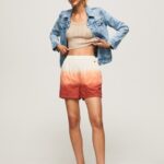 Women Multi Pepe Jeans Faded Effect Cotton Shorts 60J40506
