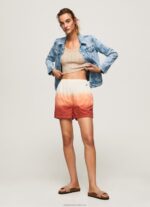 Women Multi Pepe Jeans Faded Effect Cotton Shorts 60J40506